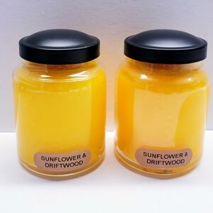 SUNFLOWER & DRIFTWOOD -A Cheerful Giver Baby Jar Single Wick Candle, 6 Oz(2 pcs)